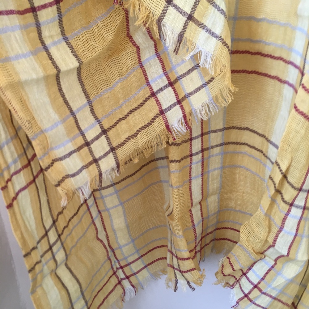 Free People Reverie Goldenrod Yellow Plaid Kimono Duster NWT - Picture 4 of 6